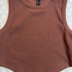 Forever 21 Ribbed Tank Top - Brown